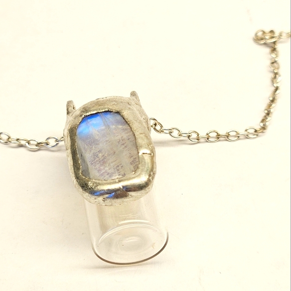 Handmade Moonstone Vial Necklace - Picture 7 of 12
